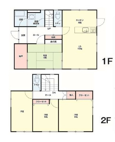 中古戸建　東松山市五領町19-16（リフォーム住宅）の間取り