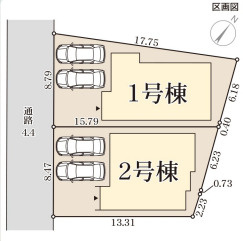 リーブルガーデン宝塚市中州の区画図