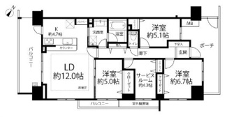 【間取り】 | パークホームズ稲毛海岸ラコリエル
