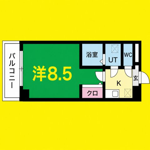プロビデンス新瑞橋　名古屋市賃貸　仲介手数料無料の間取り