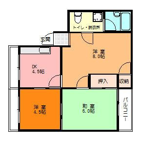 【間取り】 | ラセーヌ東林間(ラセーヌヒガシリンカン)
