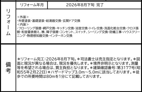 中古戸建　熊谷市江波522-28（リフォーム住宅）の構造・工法・仕様