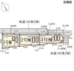 リーブルガーデン岸和田市岸城町2期の区画図