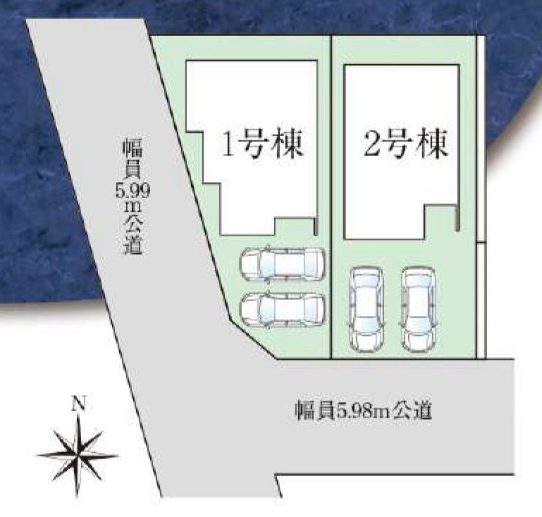 東海市荒尾町奥曽山1番51『仲介手数料無料』新築戸建ての区画図