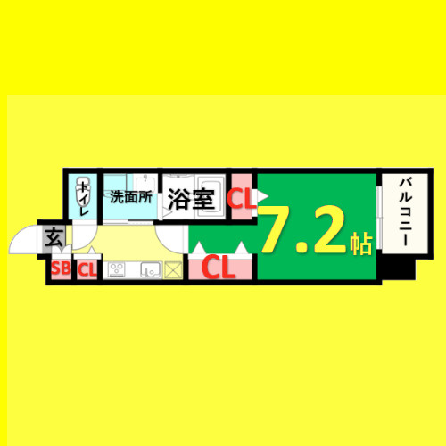 パルティール黒川アネックス　名古屋市賃貸　仲介手数料無料の間取り