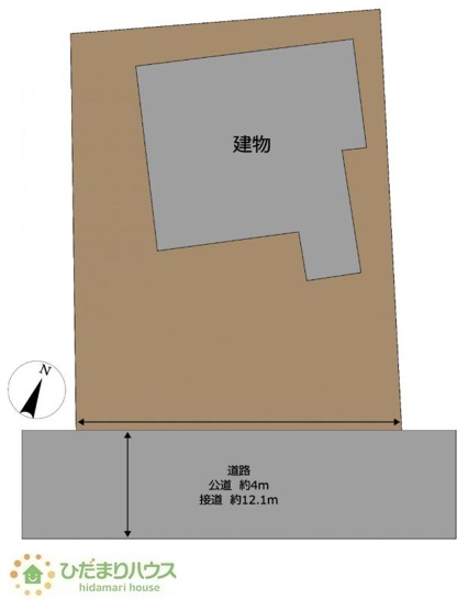 【区画図】 | 土浦市富士崎2丁目　中古戸建 | 南側道路につき日当り良好！