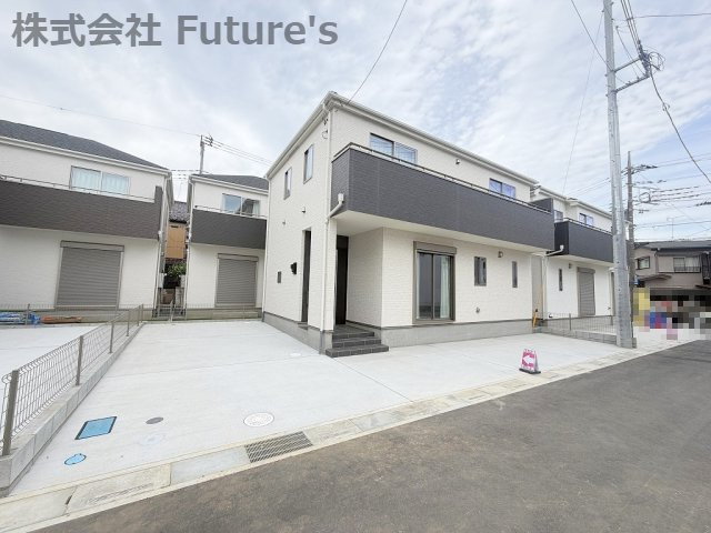 三郷市戸ケ崎5丁目　新築戸建　全10棟　F号棟の外観|■八潮駅・金町駅までバス便があり、バス停までも徒歩3分！