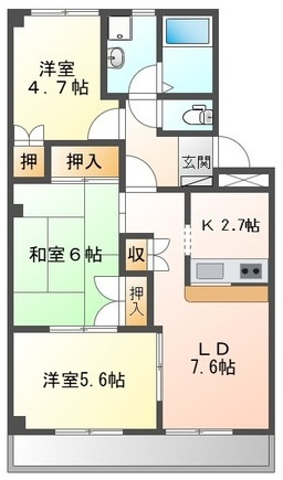 マロンステージＢ棟の間取り