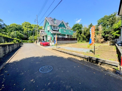 【前面道路含む現地写真】 | 厚木市三田3丁目 条件なし売地 | 車通りも少なく大変閑静な住宅地です。