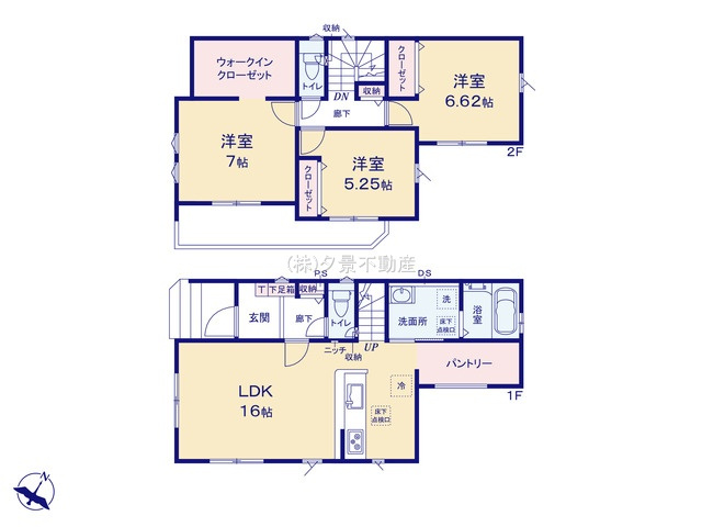 《仲介手数料無料》桶川市大字上日出谷341-1新築一戸建てグラファーレの間取り