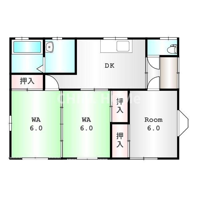 真下貸住宅の間取り|当社、チルホームのHPもご覧ください(^^)/物件情報多数♪