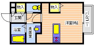 コンフォート小山Bの間取り