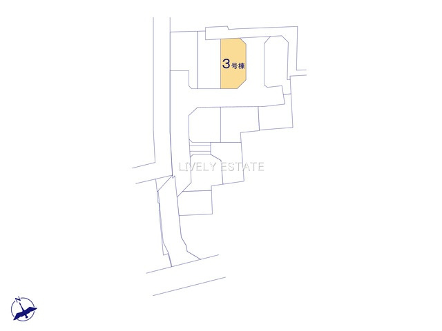 草加市新善町 新築分譲住宅 全8棟 3号棟の区画図