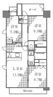 【間取り】 | EXZA三ノ輪アヴェニール