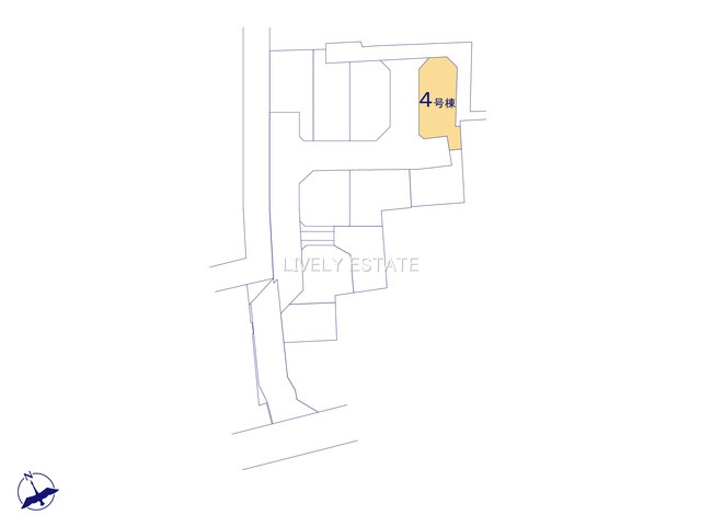 草加市新善町 新築分譲住宅 全8棟 4号棟の区画図