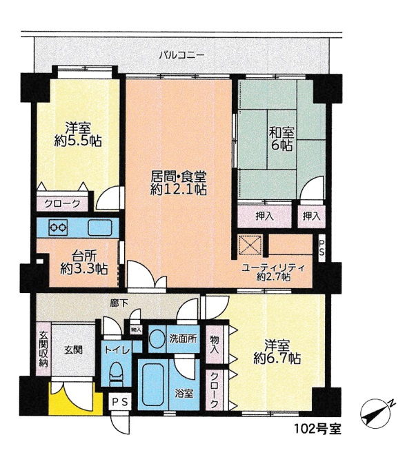 ◎茅ヶ崎市香川4丁目　スカイタウン茅ヶ崎の間取り|3LDK☆