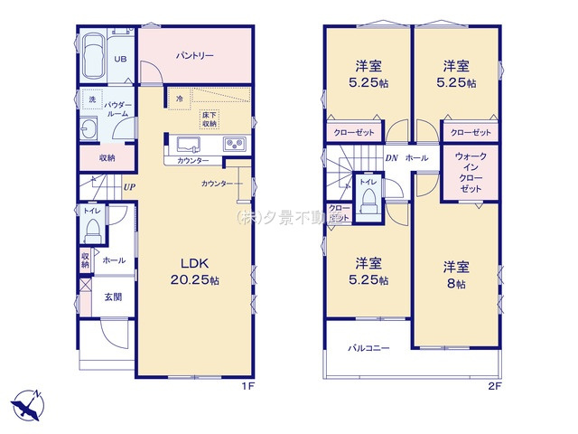 《仲介手数料無料》川越市稲荷町16-11新築一戸建てFiTの間取り