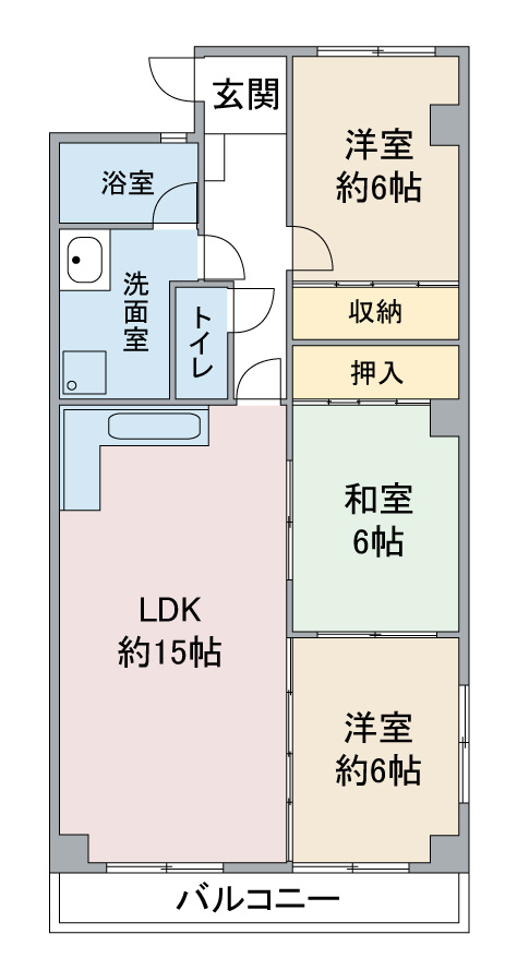 ラウムズ植田の間取り