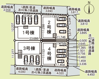 【区画図】 | 糸満市南波平　第2（全4棟） | 区画図♪