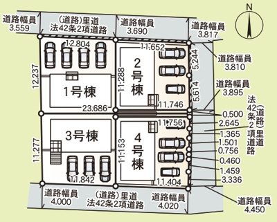 【区画図】 | 糸満市南波平　第2（全4棟） | 区画図♪