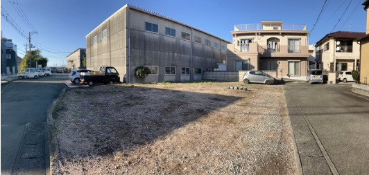 沼津市岡一色の新築一戸建の外観|建築前の見地です。