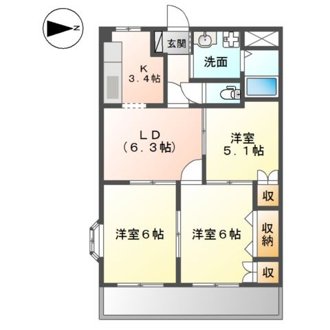 グランドール佐渡の間取り