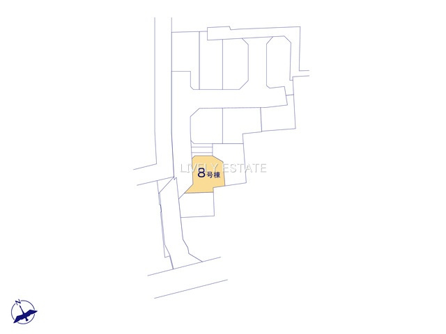 草加市新善町 新築分譲住宅 全8棟 8号棟の区画図