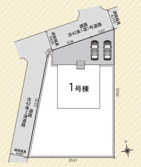 五霞町小手指第1　新築戸建の区画図