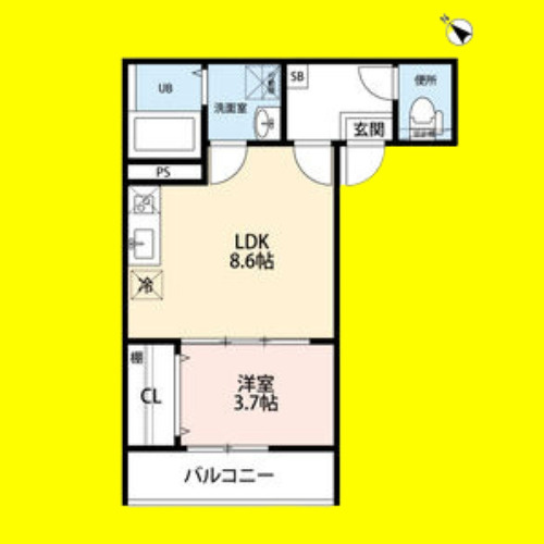 コンフォルテ烏森(コンフォルテカスモリ)　名古屋市賃貸　仲介手数料無料の間取り
