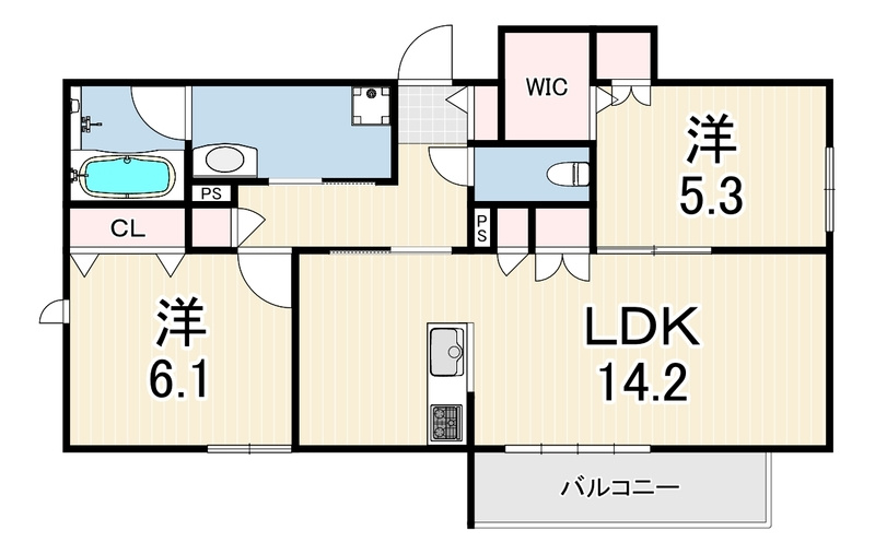 HEBEL MAISON 甲東園の間取り