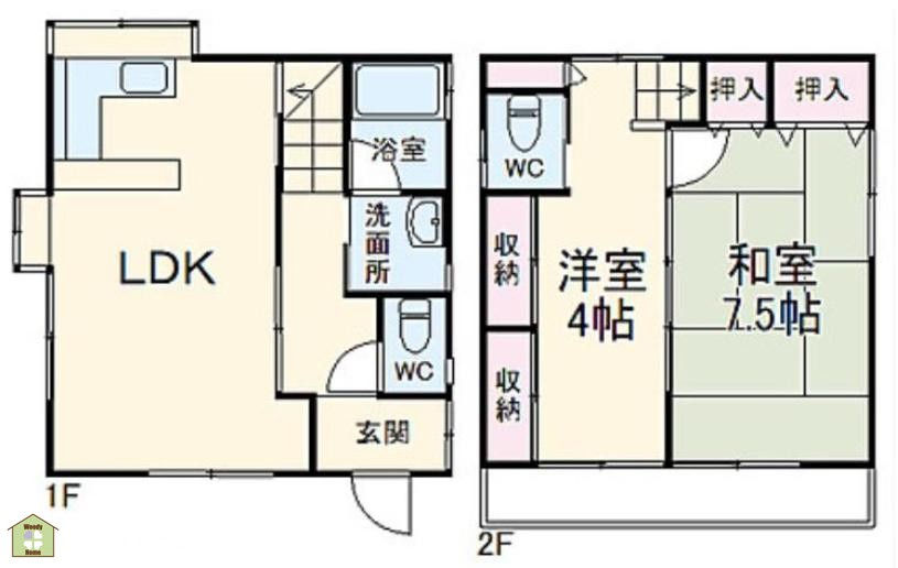 春日部市南3丁目　中古一戸建ての間取り