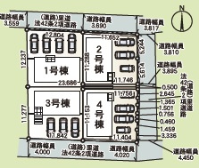♥♥糸満市南波平第２－①号棟（全４棟）の区画図|区画図