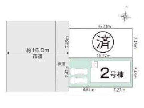 【LIGNAGE】東大和南街３丁目の区画図