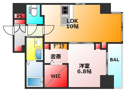 アビエール松屋町の間取り|現状有姿