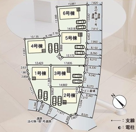 那珂市瓜連　第14　新築戸建て　3号棟の区画図|区画図です♪