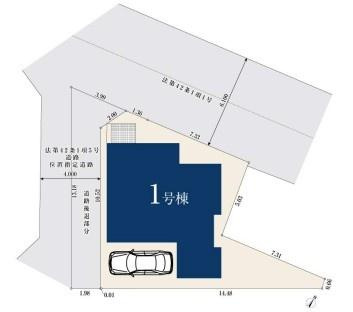 横浜市港北区篠原町の新築一戸建の区画図|限定1棟の販売です！
好立地の角地にある物件です。
お気軽にお問合せください！