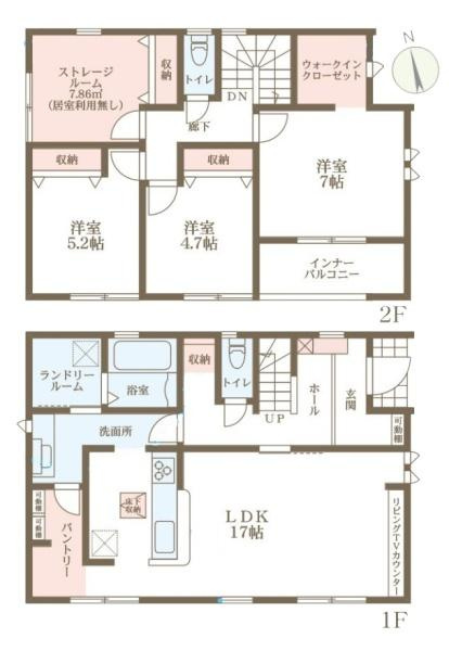 リーブルガーデンみささぎ台 １号棟 ／新築一戸建の間取り
