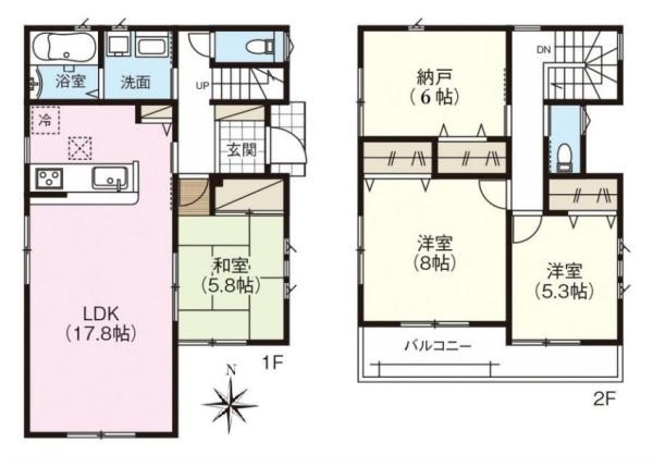 ファーストタウン指柳町 ／新築一戸建の間取り