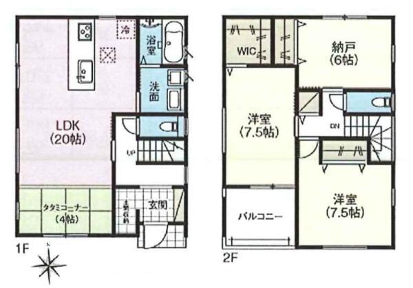 ファーストタウン大安寺 ２号棟 ／新築一戸建の間取り