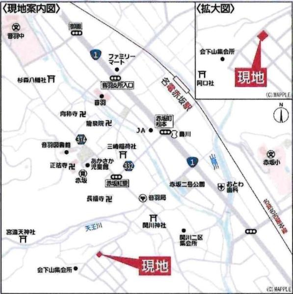 豊川市赤坂町第4　全3棟・2号棟のその他|交通アクセス図です。