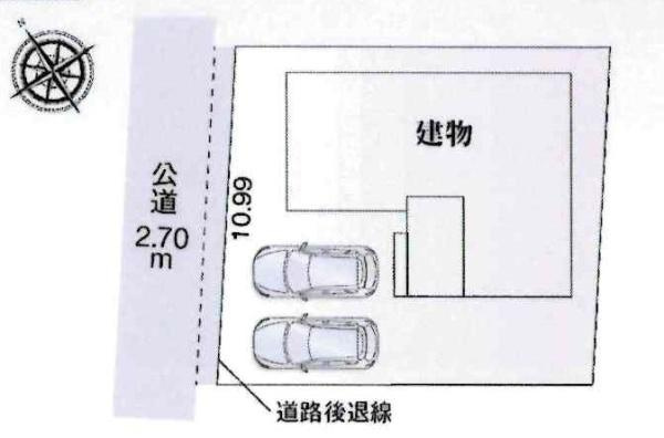 岡崎第259土井町　全1棟・1号棟の区画図|1号棟です。