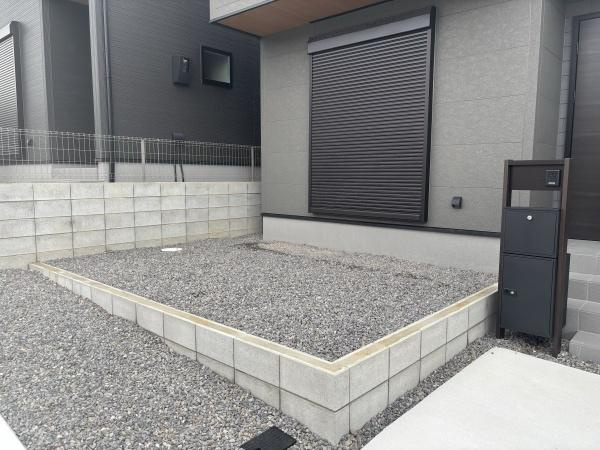 豊田市新町　全2棟・2号棟の庭|ウッドデッキやBBQ。想像が膨らむお庭