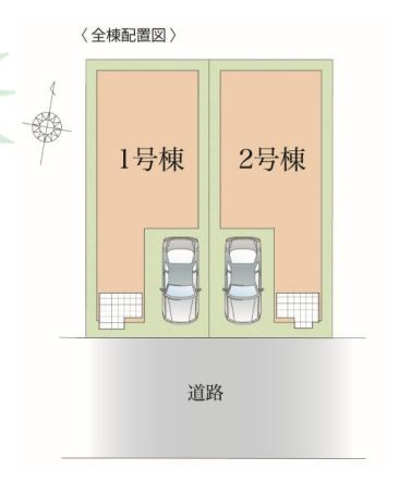 大和市上和田新築戸建て　4期2号棟の区画図|区画図「大和市上和田新築戸建て」