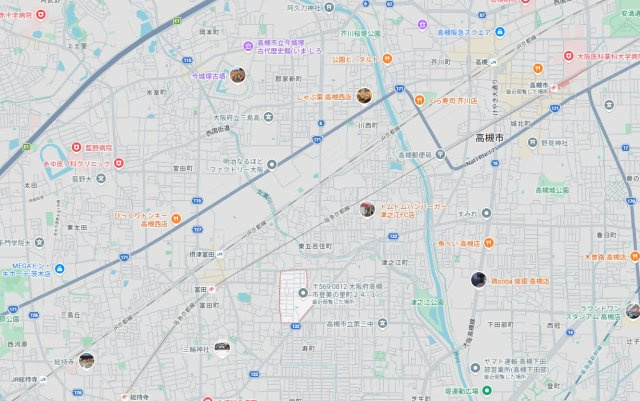 高槻市登美の里町住宅の地図