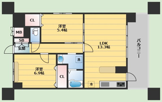 【間取り】 | ラフィネ豊中南