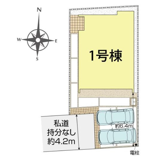 茅ヶ崎市柳島1丁目新築戸建て　1号棟の区画図|区画図「茅ヶ崎市柳島1丁目新築戸建て」