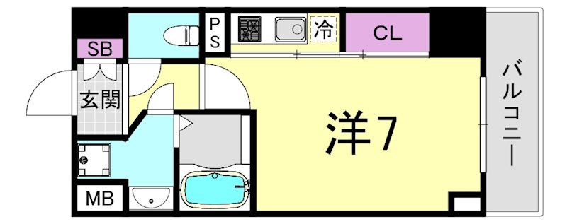 S-RESIDENCE難波Vialeの間取り