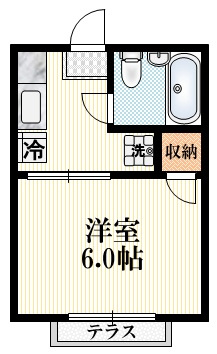 シティハイム　ブラドリーの間取り|★洋室６帖★