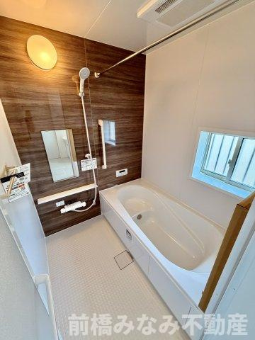 【新築】高崎市並榎町　限定１棟　ハートフルタウン　新築建売の浴室|日々の疲れを癒すお風呂付です
