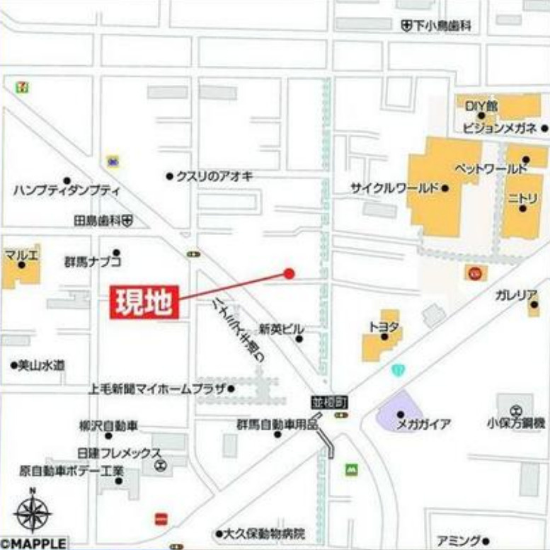 【新築】高崎市並榎町　限定１棟　ハートフルタウン　新築建売の地図